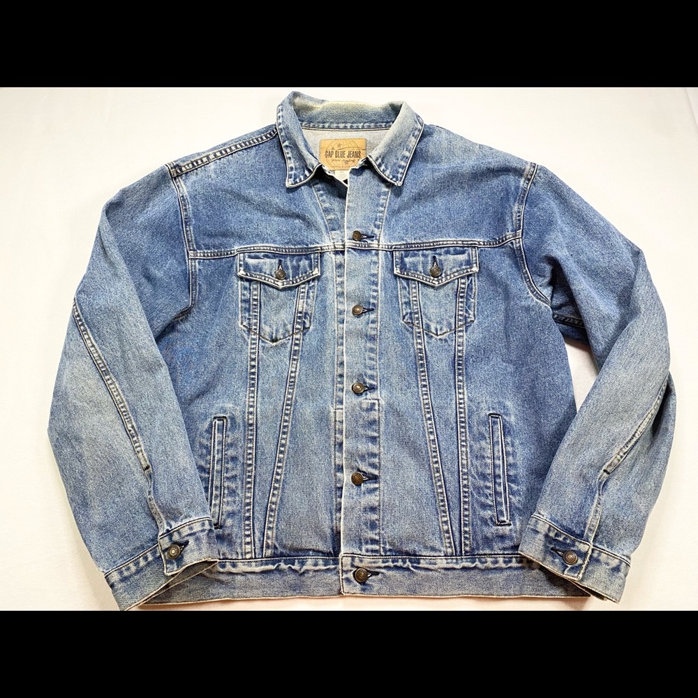 GAP Men's Denim Light Blue Jean Jacket RN 54023 Size XXL EST 1969
